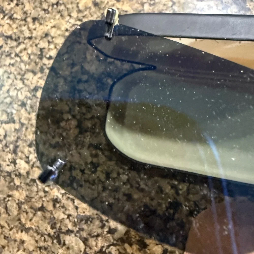 Haven Fits Over Clip On‎ Sunglasses Rectangular Black Lenses with Hard Case
